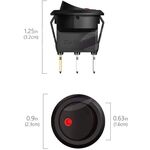 F1500 - Interruttore a bilanciere luminoso Giallo/Verde/Rosso/Blu confezione 20 pezzi - Interruttori