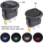 F1500 - Interruttore a bilanciere luminoso Giallo/Verde/Rosso/Blu confezione 20 pezzi - Interruttori