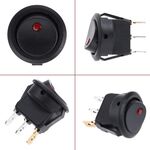 F1500 - Interruttore a bilanciere luminoso Giallo/Verde/Rosso/Blu confezione 20 pezzi - Interruttori