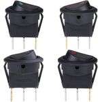 F1500 - Interruttore a bilanciere luminoso Giallo/Verde/Rosso/Blu confezione 20 pezzi - Interruttori