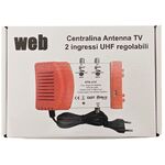 MT195 - Centralina per antenna TV 2 ingressi UHF regolabili - TV-SAT