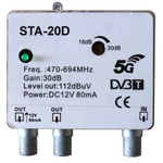 MT552 - Amplificatore da palo 1 ingresso UHF - 2 uscite STA-20D - TV-SAT