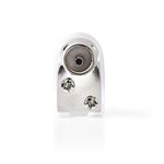 ND4716 - Connettore IEC(coassiale) angolato Femmina-Design rotondo 2 pezzi - TV-SAT