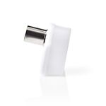 ND4716 - Connettore IEC(coassiale) angolato Femmina-Design rotondo 2 pezzi - TV-SAT