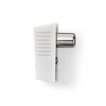 ND4718 - Connettore IEC(coassiale) angolato Maschio-Design quadrato-2 pezzi - TV-SAT
