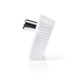 ND4718 - Connettore IEC(coassiale) angolato Maschio-Design quadrato-2 pezzi - TV-SAT