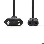 CA480 - Cavo di alimentazione 2 poli 1.5m Spina Euro - IEC-320-C7 -  Cavi Alimentazione 