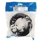 ND9090 - Cavo Coassiale ad Angolo Coassiale Maschio – Femmina Coax (IEC) 10m Nero - TV-SAT