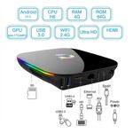 WB112 - TV Box Android 10.0 Q PLUS 4gb RAM 64gb ROM con telecomando FO-Y7 - TV-SAT