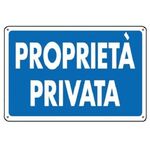 WB2004 - Cartello segnaletico "Proprietà privata" 30x20cm - Segnaletica