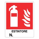WB2183 - Cartello segnaletico estintore n° 20x30cm - Segnaletica