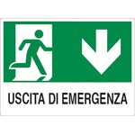 WB2361 - Cartello segnaletico uscita di emergenza 30x20cm - Segnaletica