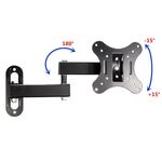 STAND700 - Supporto a muro per TV LED LCD 14-24'' inclinabile 3 snodi nero -  Staffe e Supporti 