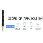 A1609 - Adattatore audio telato 20cm 1x jack 3.5mm maschio 2x jack 3.5mm femmina microfono-cuffie -  Adattatori Audio e Video