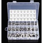 F1520 - Condensatore elettrolitico in alluminio 1UF ~ 1000UF 6.3V-50V confezione da 400 - Condensatori