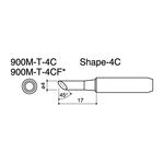 K010 - Punta di ricambio per stilo saldante 900M-T-4C, 4mm, HAKKO - Laboratorio