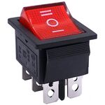 N457 - Interruttore a bilanciere DPDT ON/OFF/ON 6 Pin 3 Posizioni 6A 250V 10A 125V con luce LED - Interruttori