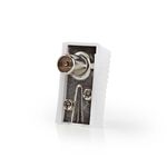 ND3296 - Connettore IEC (coassiale) Maschio + Femmina - Angolare 2 pezzi Bianco - Video 