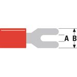 ND5372 - Connettore Fast On 3.7mm a forcella Femmina Rosso - Connettori