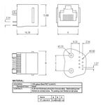 B1040 - Connettore RJ45 femmina per CS - Connettori Adattatori