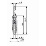 ND2675 - Connettore a banana da 4mm sezione cavo compatibile 1,5 mm² Hirschmann - Laboratorio