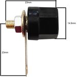 SP472 - Connettore a banana nero da panello - Connettori Adattatori