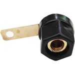 SP472 - Connettore a banana nero da panello - Connettori Adattatori