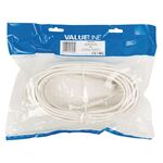 ND9095 - Cavo Coassiale 100 dB ad Angolo Coassiale Maschio - Femmina Coax (IEC) 20m Bianco - TV-SAT