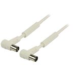 ND9095 - Cavo Coassiale 100 dB ad Angolo Coassiale Maschio - Femmina Coax (IEC) 20m Bianco - TV-SAT