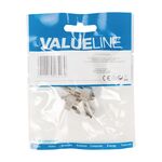 ND2445 - Connettore Coassiale Femmina Metallo Argento - TV-SAT