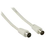 WB1030 - Cavo coassiale Coax (IEC) Dritto maschio - femmina  25m bianco - TV-SAT