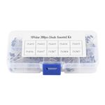 WB1038 - Kit 200 diodi assortiti 10 tipi da 1N4001-1N5819 - Componenti Elettronici