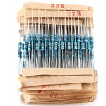 WB821 - Kit 2600pz resistenze 130 valori 1/4W 0.25W 1 Ω ~ 3MΩ - Resistenze