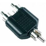 09155 - ADATTATORE SPINA RCA / 2 SPINE RCA - Connettori e Adattatori
