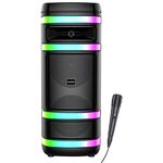 KK-8208 - Cassa acustica ricaricabile 2x8" 40W luci LED Bluetooth/FM/USB KK-8208 - Casse Acustiche