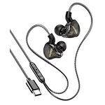 F4315 - Cuffie auricolari con microfono 1,2m Type-c nere KSC-1300 - Cuffie Auricolari