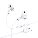 F2090 - Cuffie auricolari con microfono 1.2m type C bianche KSC-727 - Cuffie Auricolari