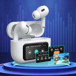 F4385 - Cuffie auricolari Bluetooth con display Touch Screen LED e cancellazione rumore ANC+ENC KSC-1463 - Cuffie Auricolari