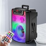 KSC-688 - Cassa acustica ricaricabile 8" 10W luci LED Bluetooth/FM/USB KSC-688 - Casse Acustiche