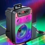 KSC-688 - Cassa acustica ricaricabile 8" 10W luci LED Bluetooth/FM/USB KSC-688 - Casse Acustiche