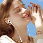 F2090 - Cuffie auricolari con microfono 1.2m type C bianche KSC-727 - Cuffie Auricolari