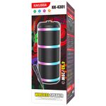KK-4301 - Cassa acustica ricaricabile 3x4" 20W luci LED Bluetooth/FM/USB con microfono KK-4301 - Casse Acustiche