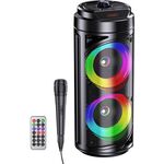 KK-6201 - Cassa acustica ricaricabile Bluetooth/USB/AUX/Scheda SD con microfono 6.5"x2 20W KK-6201 - Casse Acustiche