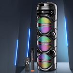 KK-8301 - Cassa acustica portatile ricaricabile 3x8" 40W Luce LED Bluetooth/USB - Casse Acustiche