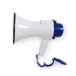 ND5478 - Megafono portatile 10W con sirena e funzione di registrazione – Bianco/Blu - Altoparlanti