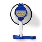 ND5478 - Megafono portatile 10W con sirena e funzione di registrazione – Bianco/Blu - Altoparlanti
