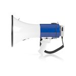 ND6175 - Megafono professionale 25W con microfono staccabile e sirena – Blu/Bianco - Altoparlanti