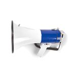ND6175 - Megafono professionale 25W con microfono staccabile e sirena – Blu/Bianco - Altoparlanti