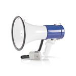 ND6175 - Megafono professionale 25W con microfono staccabile e sirena – Blu/Bianco - Altoparlanti
