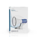 ND6175 - Megafono professionale 25W con microfono staccabile e sirena – Blu/Bianco - Altoparlanti
